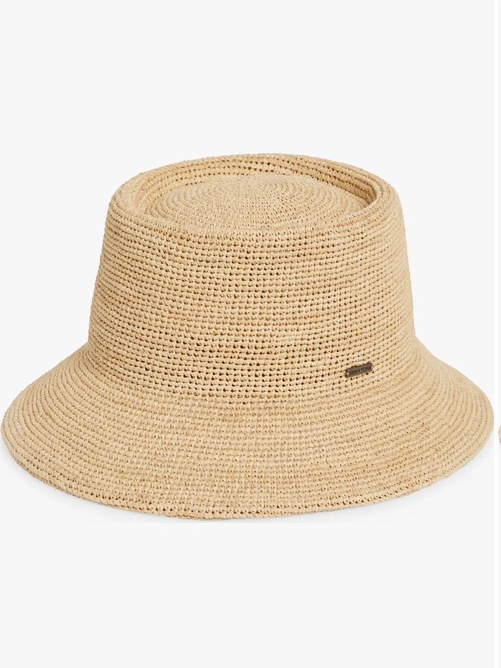Brixton Elle Packable Woven Straw Bucket Hat - Natural Tan